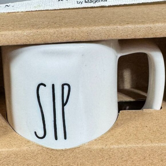 Rae Dunn Espresso Mug Set (4) — SIP • GULP • DRINK • SLURP  (NIB) - Picture 4 of 8